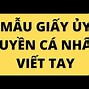 Thừa Ủy Quyền Tiếng Anh La Gì